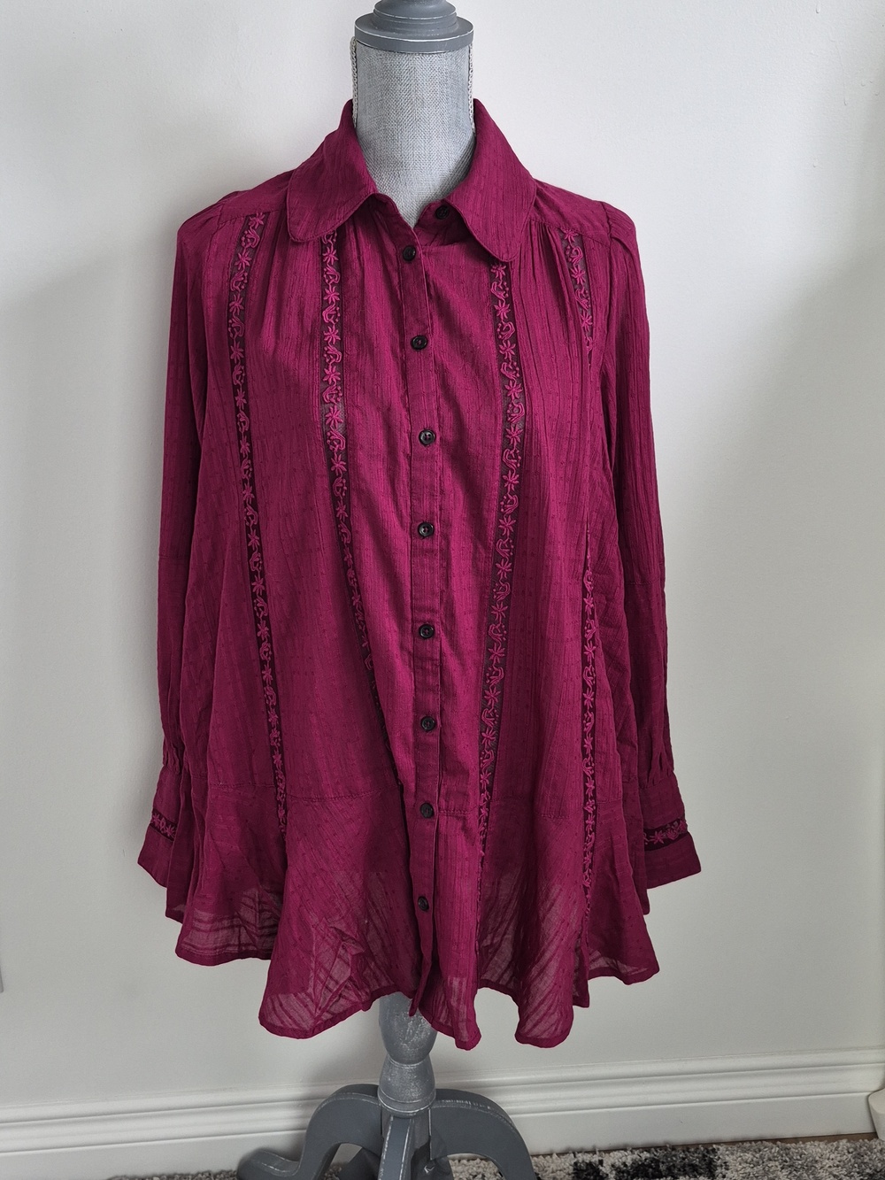 Free People Mikaela Tunic Lace Off Beat Oversized XS brand new with tags
